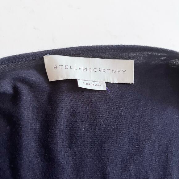 STELLA MCCARTNEY Navy Embellished Jeweled Sleeveless Tunic Top Size 40/M-L - Picture 7 of 11